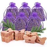 20 Stück Mottenschutz Für Kleiderschrank Zedernholz Mottenschutz Lavendelsäckchen, Kleiderschrank Duft Schlupfwespen Gegen Kleidermotten Mottenfalle Kleidermotten