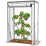 KESSER® Premium Tomatengewächshaus Foliengewächshaus, Gewächshaus klein, Tomatenhaus, Treibhaus mit Tür zum Aufrollen - 100 x 50 x 150 cm Frühbeet, Gemüse, Blumen, Obst, Garten