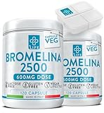 Stark entwässerndes Bromelain 2500 GDU/g 240 Kapseln PiuLife® 700 mg Bromelain plus natürlicher entwässernder Ananasextrakt, Verdauungsenzym, Blähungen im Bauch, Verdauung, Mikrozirkulation