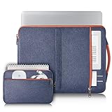 Voova Laptoptasche 15 15.6 16 Zoll (37×26,5×2,5CM) Laptophülle Macbook Hülle, Laptop Tasche Hülle mit Zubehörtasche für Macbook Pro 16-in., Acer Asus DELL Lenovo MSI, Dunkelgrau