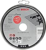 Bosch Professional 10x Trennscheibe Gerade Standard for Inox - Rapido (Rostfreier Stahl, WA 60 T BF, Ø 125 mm, 1.0 mm, Zubehör Winkelchleifer)