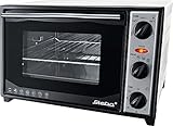 Steba Backofen mit Drehspieß und Umluft, weiß lackiertes Edelstahl Gehäuse, 4-Stufen-Programmwähler, Temperaturregler 100°C bis 230°C, 20 Liter Innenraum , 1500 Watt, KB 27 U.2