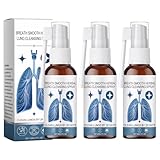 3 Pcs Lungenreinigungsspray Asthmaspray Rezeptfrei Lungenreinigung Lung Cleansing Spray Qartel Lungenreinigungsspray Lungenspray Kräuterpflege, Starke Lungenunterstützung, Saubere Atmung