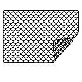 FOSFUKEER Küchen-Silikon-Spülbeckenmatte, Silikon-Spülbeckenmatte, Spülbeckenschutzmatte, hitzebeständiger Anti-Rutsch-Küchenablaufmattenschutz (Schwarz, 46*32cm)