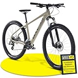 Axess Debris Mountainbike | MTB-Hardtail | 29 Zoll Herrenfahrrad | 16-Gang Schaltung | Hydraulische Scheibenbremsen, Farbe:matt Brown, Rahmengröße:19 Zoll, Laufradgröße:29 Zoll