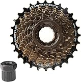 ZUKKA Bike Freewheel,8-Fach Fahrrad Kassette 13-28T Gänge Ritzel für Zähne Zahnkranz für Mountainbikes Rennräder Falträder MTB-Fahrradteil Braun