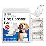 MICOOYO Einweg-Hundewindeleinlagen, Hunde-Booster-Pads für männliche und weibliche Hunde, super saugfähige Einlagen, passend für die meisten Hundewindeln (M-100)