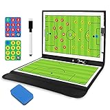 CS COSDDI Coaches Taktiktafel Fussball Coach-Board Profi Taktiktafel mit Stifte, Radiergummi, Magneten,Ideal für Taktiken und Spielanpassungen