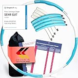 KIANA SPORTS® Hula Hoop Reifen Erwachsene inkl. Tasche und Übungsplan [1,5 kg] - Stabiler Hoola Hoop aus Deutscher Entwicklung - Hullahub Reifen zum Abnehmen - Gymnastikreifen mit Wellen