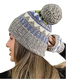 Damen Collete Gebürstete Alpakawolle Mütze Strick, Unisex Weiche Beanie Handgemachte Kleidungsstück Wintermützen für Männer und Frauen, nicht definiert, M-L