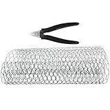 Veemoon Blumendrahtnetz aus Eisen 35X100cm mit Zange Drahtgeflecht für Blumenarrangements und Bastelarbeiten Grün Beschichtet Vielseitig Zuschneidbar für Garten und Zufällige Farbe