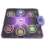 Saluaqui Wireless Light Up Dance Matte Spielzeug für mit Integrierter Musik und Einstellbarer Lautstärke-6-Button-Anti-Rutsch-Tanzpad für Heim und Partyspaß