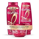 L'Oréal Paris Elvital Germany's Next Topmodel Haarpflege-Routine für coloriertes und gesträhntes Haar: Color Glanz Farbschutz Set mit Shampoo 300ml, Spülung 250ml und Pflegemaske 300ml