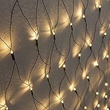 Koopman 320er LED Lichternetz 3x1.5m Warmweiß, Indoor & Outdoor, Lichterkette, Christbaumlichterkette, Weihnachtsbeleuchtung