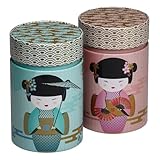Eigenart Casa New Little Geisha 2er Set Metalldose rund mit Steckverschluss und einer Füllmenge von 150g, NLG75117