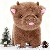 OUOZZZ Kuscheltier Kuh, Süßes Hochlandrind Kuscheltier, 24cm Weiche Baby Kuh Plüschtier Plüschkissen für Kinder - Geschenk, Party, Heimdekoration