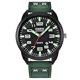 Leder Analog Herrenuhren Datum Uhr Casual Business Handgelenk Quarz Herrenuhr Uhren für Frauen Klein, C, Eine Größe