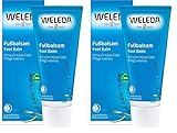 WELEDA Bio Fußbalsam, Naturkosmetik Fußpflege zur Vorbeugung und Behandlung von Hornhaut, Fußcreme und Schrundensalbe zur Pflege beanspruchter und trockener Füße (1 x 75 ml) (Packung mit 2)