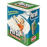 Nostalgic-Art Retro Vorratsdose L, 3 l, Persil – Wäsche auf der Leine – Geschenk-Idee für Dein Zuhause, Original Lizenzprodukt (OLP), Große Blech-Dose für Waschmittel, Vintage Design
