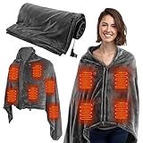 IXYHKB Heizdecke USB, Wearable Wärmedecke Heizdecke, Wärmekissen Elektrisch, Elektrische Heizdecke mit 3 Temperaturstufen, Elektrische Wärmedecke für Zuhause, Büro, Camping (150 X 80CM)