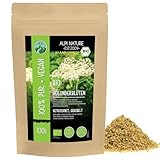 BIO Holunderblüten getrocknet (100g), Bio Holunder Blüten gerebelt, Holunderblüten aus Wildsammlung, Holunder Tee Bio, Holunderblütentee 100% natürlich