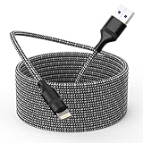 iPhone Ladekabel 5 m lang, Apple MFi zertifiziert, Original USB A auf Lightning Kabel, Schnellladung 4,8 m Apple Ladekabel für Apple iPhone 14/14Pro/13/12/11/XS/XSMax/XR/X/8/7 Plus/6/6s/SE/Pad/Pod