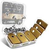 lohag® 30er Set Premium Mähroboter Messer - Ersatzklingen aus Edelstahl mit Titancarbid-Beschichtung, inkl. Schrauben - Kompatibel mit Husqvarna, Gardena, Yard Force, Ferrex, McChulloch, Navimow