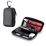 MP3 Player Tasche Case, CCHKFEI Kopfhörer Tasche Tragbar Powerbank Tasche mit Karabiner Tragetasche Festplatte Fall für Bluetooth MP3 MP4 Player Soulcker iPod AirPods USB Kabel Speicherkarte