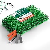 CargoVA® Anhängernetz 2x3M [DEKRA Geprüft] - Hängernetz mit Gummiseil und Eckenmarkierung - zur perfekten Ladungssicherung