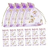 BESTYASH 50 Beuteltaschen Mini Taschen Für Beutel Für Leckereien Schmuckbeutel Organza Netzbeutel Mit Kordelzug Kleine Beutel Gastgeschenke Süßigkeitenbeutel Wiederverwendbare