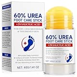 Urea Fußcreme 60%, Urea Fußbalsam Stick für Trockene, Rissige Fersen & Verdickte Haut, Spendet Feuchtigkeit & Pflegt die Füße, Macht die Haut Weich, Peelt Abgestorbene Haut, Glättet die Haut