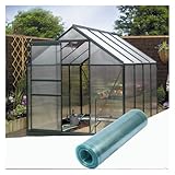 bujnie Transparente Polycarbonat Dachplatten Glasfaserplatte Leicht Zu Schneiden 0.8mm für Garagen, Vordächern, Gewächshäusern, Anpassbar (1x20m/3.28x65.6ft)