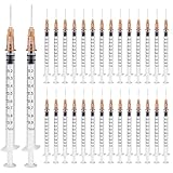 50 Stück Spritze 1 ml, Vegena 1 ml Spritzen Set Plastiktube spritzen Einwegspritzen Klein Dosierspritze Liquid Spritze Unabhängige Siegel Verpackung Einmalspritzen (50)