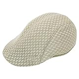 generisch Bequeme Baskenmützen für Herren aus Mesh im und atmungsaktive Leinen-Baseballmützen für Damen Schwarze Base Cap (Beige, One Size)