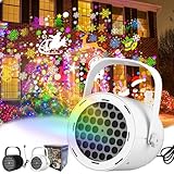 USB Weihnachten Projektor Licht, Schneeflocke Projektor für Zimmer Decke Außen Haus, HD Einstellbare LED Lampe, Weihnachten Schneefall Effekt
