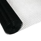 Garmix Volierendraht Schwarz Drahtgitter 4-Eck Maschendraht Garten Zaun 25mm 1.20mm 10m