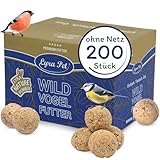 Lyra Pet® | 200 Meisenknödel ohne Netz à 90 g = 18 kg | Vogelfutter für das Ganze Jahr | Energielieferant für Wildvögel | Mineralstoffreiches Wildvogelfutter | Fetthaltig & Nährstoffreich