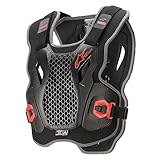 Alpinestars Bionic Action Brustschutz für Erwachsene, Schwarz/Rot (X-Large)/2X (Multi, One Size)