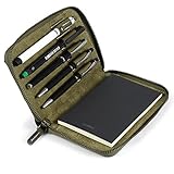 Londo Echtleder Padfolio – Portfolio Ordner mit Bleistifthalter, Notizblock & Reißverschluss für Business, Büro & Reisen