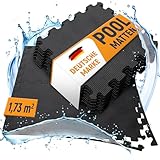 NEOLYMP 18 Stück Pool Unterlage Outdoor zuschneidbar - Pool Unterlegmatte rutschfest und langlebig - Poolmatten Schutzboden - Bodenschutzmatte für Pool und Planschbecken