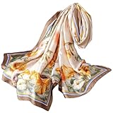 FAIRYGATE Halstücher für Damen Schal Warm Frühling Herbst Winter Tücher Bunt XL Stola Seidentuch Satin Schals Scarf Winterschal Seidenschal Damen Elegant 82033