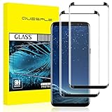 QUESPLE [2 Stück] Panzerglas Schutzfolie für Samsung Galaxy S8, Anti-Kratzen, Ultra-klar, Anti-Bläschen, 3D-Vollständige Abdeckung Gehärtetem Glas Displayschutzfolie für Galaxy S8