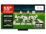 TCL 55C7K QD-Mini LED Fernseher, 55 Zoll, 4K HDR Premium, Dolby Vision IQ & Atmos, Bang & Olufsen Sound, Smart TV mit Google TV, 144Hz, HDMI 2.1, AMD FreeSync Premium Pro, AirPlay 2, Google Assistant