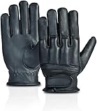 Desert Hawk Tactical Taktische Einsatzhandschuhe mit Quarzsand Echtleder Security Handschuhe (L)