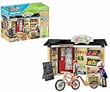 PLAYMOBIL Country 71250 24-Stunden-Hofladen, Fahrrad mit Anhänger, Lebensmittelladen für den Bio-Bauernhof, Nachhaltiges Spielzeug für Kinder ab 4 Jahren