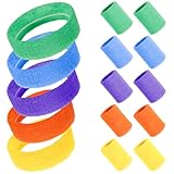 Yamitora 15 Stück Schweissband Set 80er Jahre Schweissband, Neon 80er Jahre Stirnband Outfit 5 Farben Schweissband Handgelenk Stirnband für Damen Herren Basketball Tennis Fitnessstudio