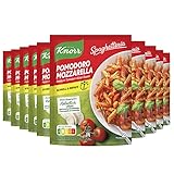 Knorr Spaghetteria Nudel-Fertiggericht Pomodoro Mozzarella leckeres Nudelgericht fertig in 7 Minuten 163 g 10 Stück