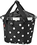 KlickFix Damen Bikebasket Lenkerkorb, Black Dots, 35 x 28 26 cm EU