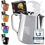 Barista Legends® Milchkännchen Edelstahl 600ml mit speziellem Latte Art Ausguss - Milchschaumkännchen Hochglanz Poliert - Barista Milchkanne Edelstahl - Barista Zubehör