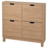 IKEA STÄLL Schuhschrank mit 4 Fächern, 96x17x90 cm, Eichenfurnier